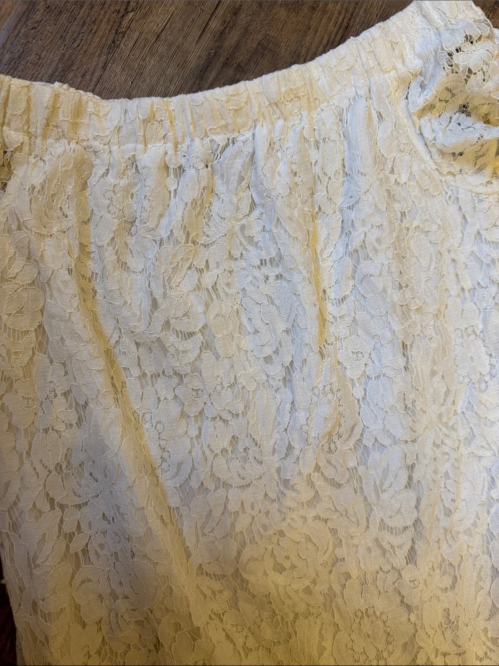 Lulu's Cream Off-Shoulder Lace Mini Dress - Picture 3 of 3